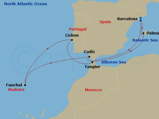 Itinerary map