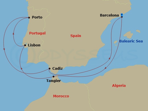 Itinerary map