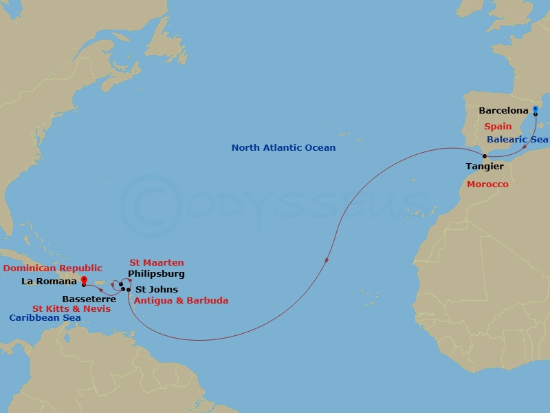 Itinerary map
