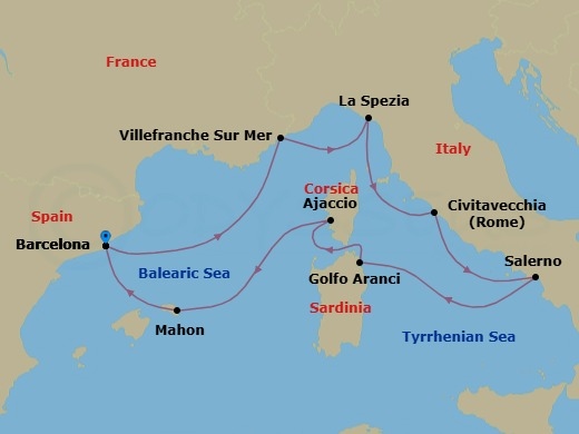 Itinerary map