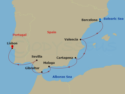 Itinerary map