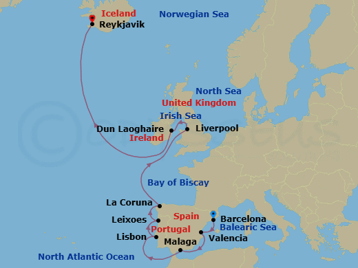 Itinerary map