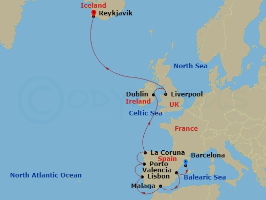 Itinerary map