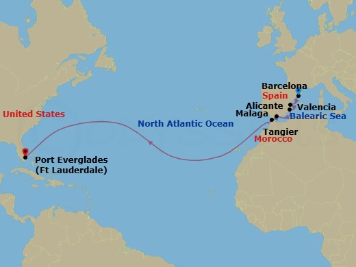 Itinerary map
