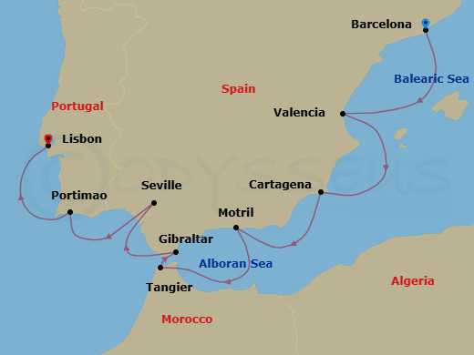 Itinerary map