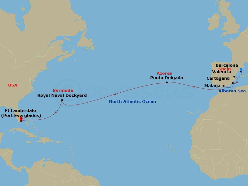 Itinerary map