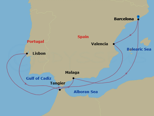Itinerary map