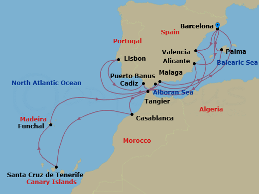 Itinerary map