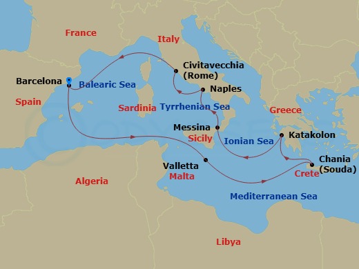 Itinerary map