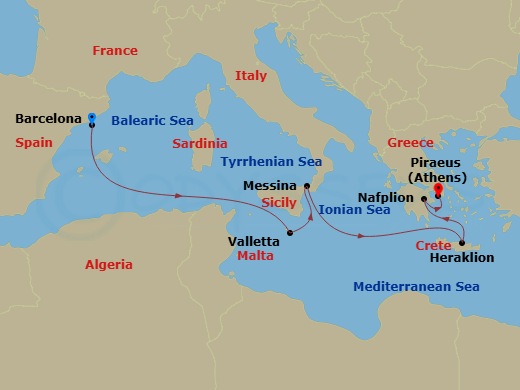Itinerary map