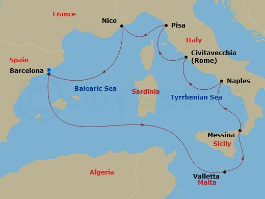 Itinerary map