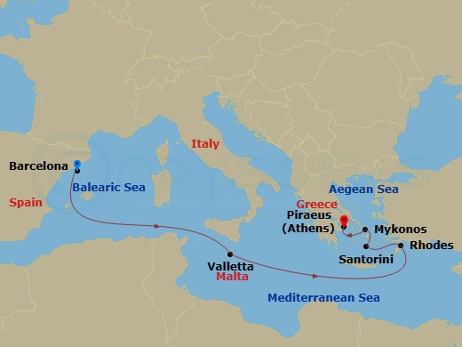 Itinerary map