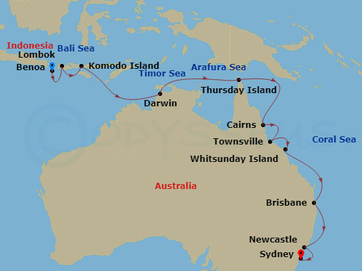 Itinerary map