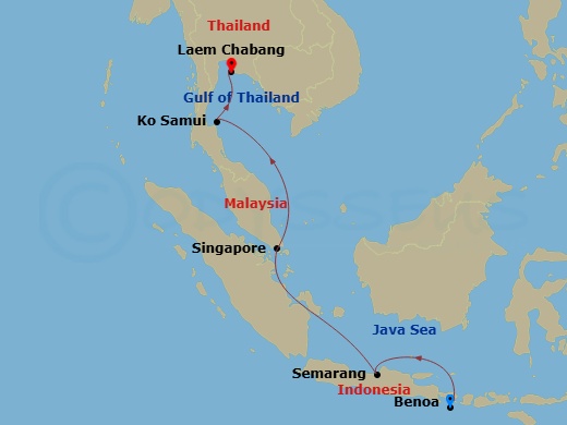 Itinerary map