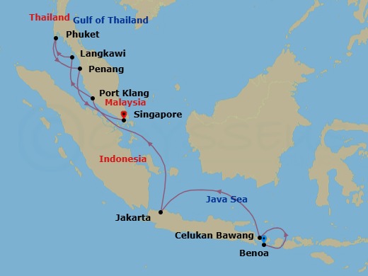 Itinerary map