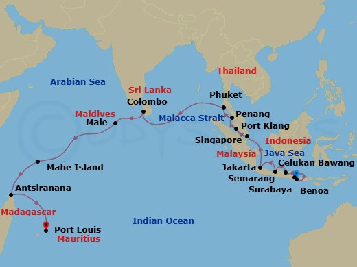 Itinerary map