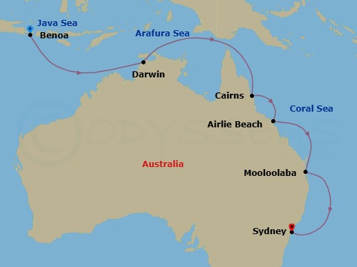 Itinerary map
