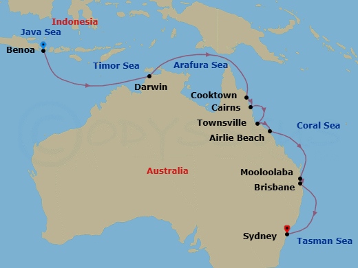 Itinerary map