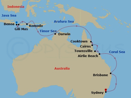 Itinerary map