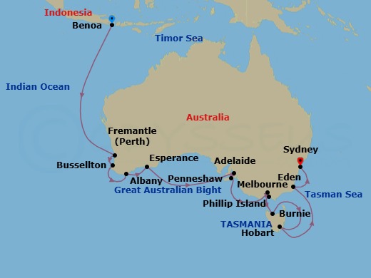 Itinerary map