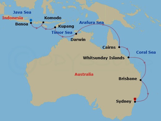 Itinerary map