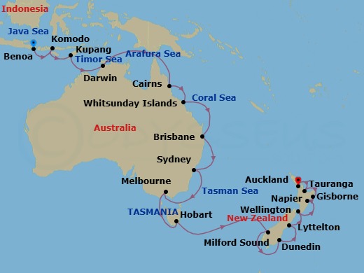 Itinerary map