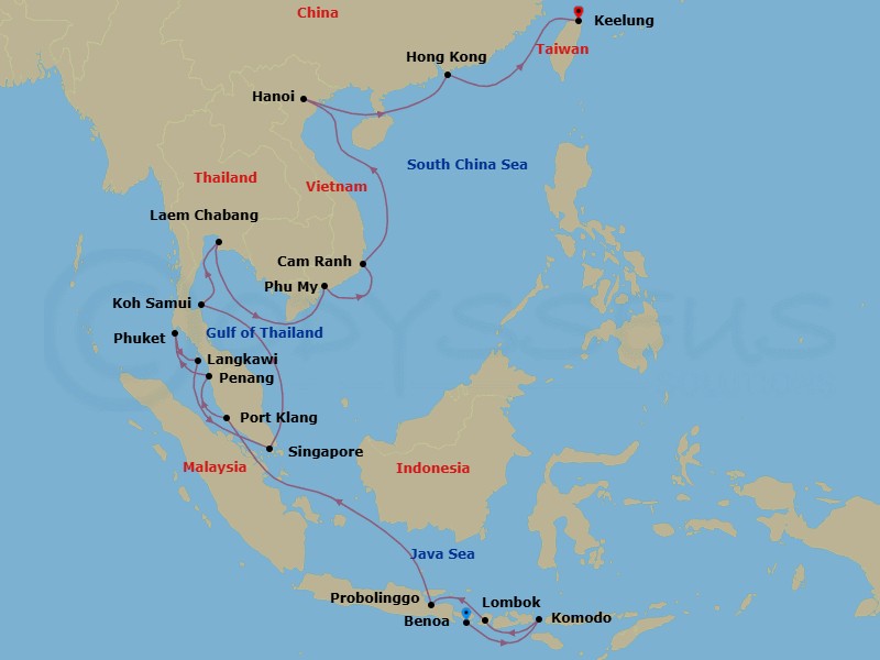 Itinerary map