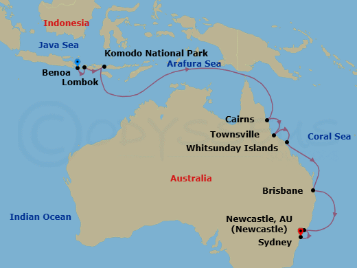 Itinerary map