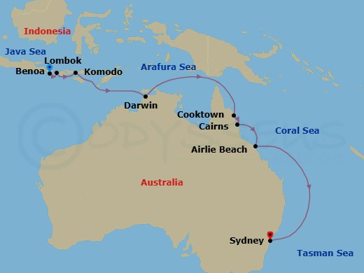 Itinerary map