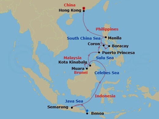 Itinerary map