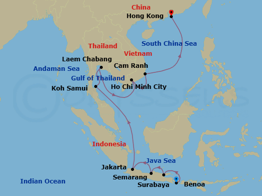 Itinerary map
