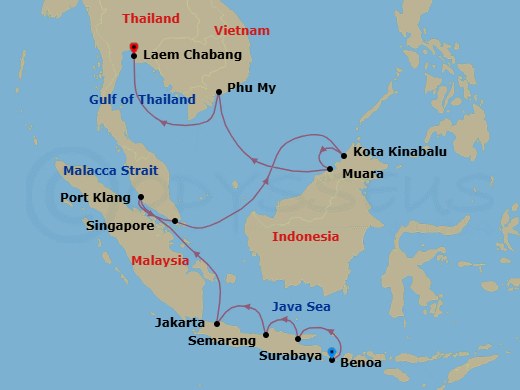Itinerary map