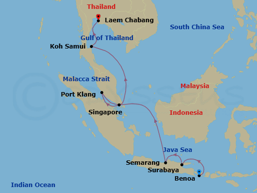Itinerary map
