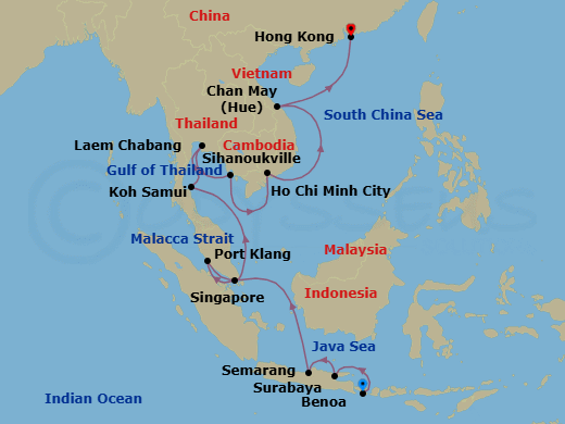 Itinerary map