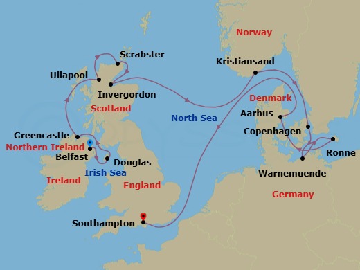 Itinerary map