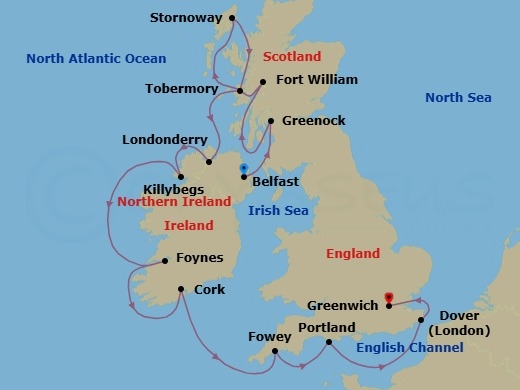 Itinerary map