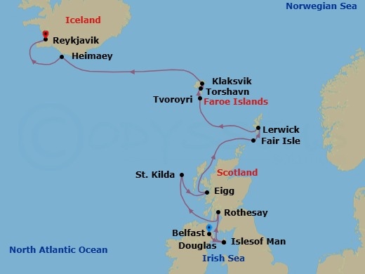 Itinerary map