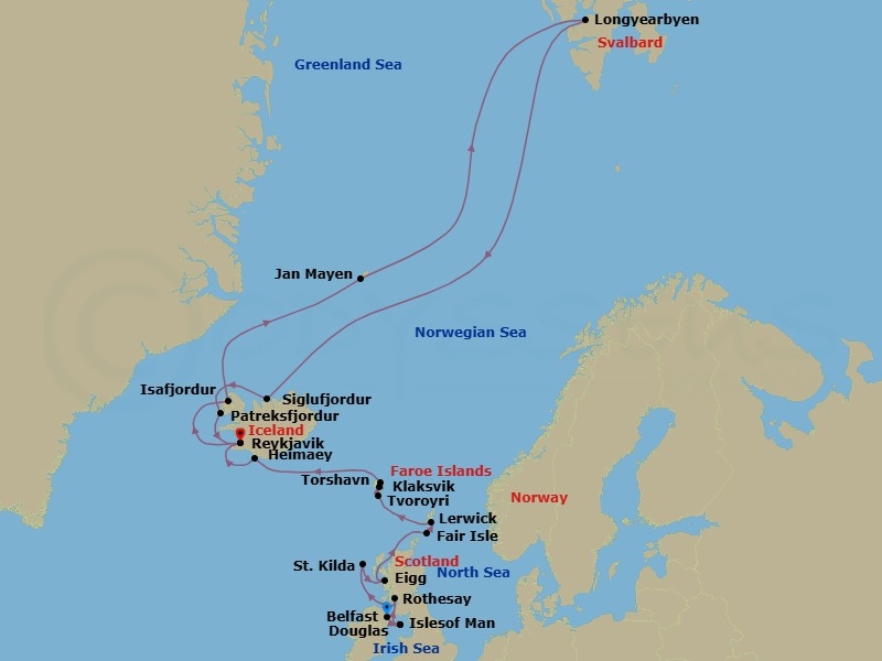Itinerary map