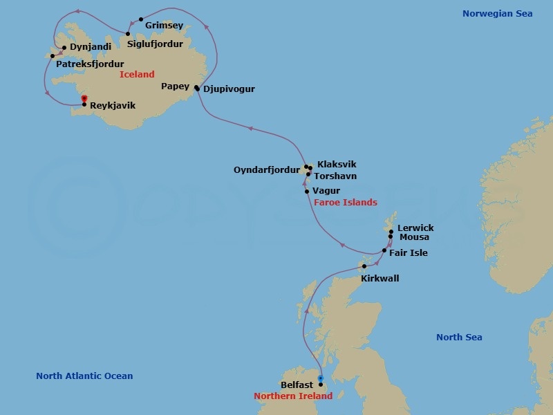 Itinerary map