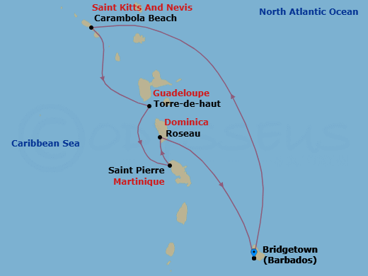 Itinerary map