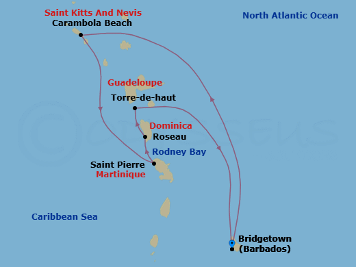 Itinerary map