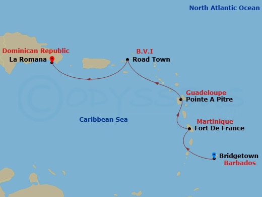 Itinerary map