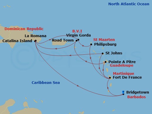 Itinerary map