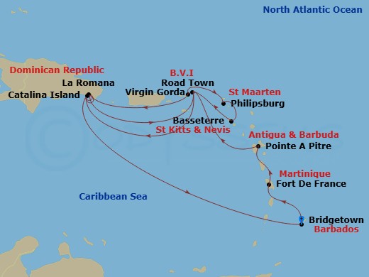 Itinerary map