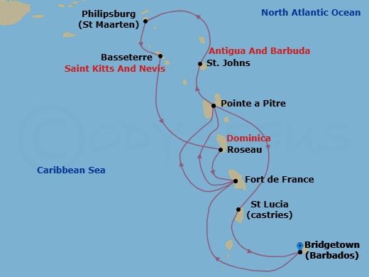 Itinerary map