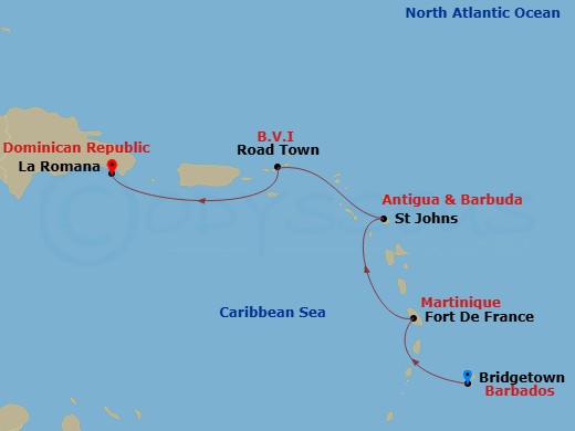 Itinerary map