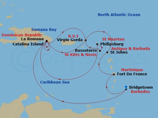 Itinerary map
