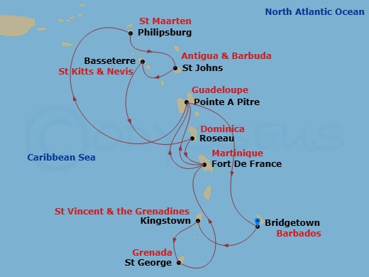 Itinerary map