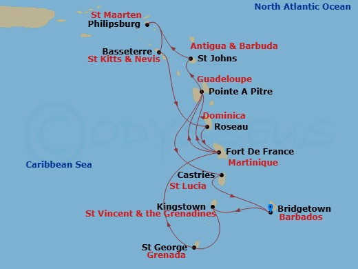 Itinerary map