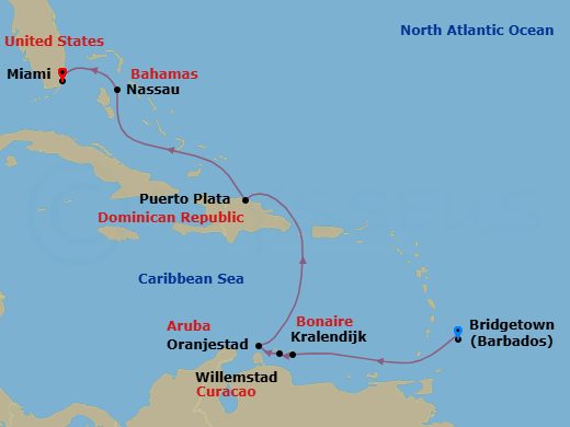Itinerary map